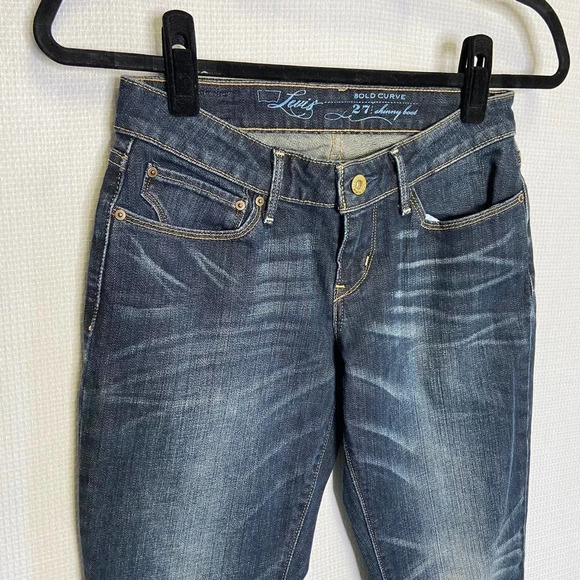 Levis | Dark‎ Wash Jeans Bold Curve Skinny Boot 27 - Picture 3 of 5